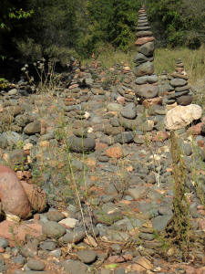 Crescent Moon - Spiritual Area - Stacked Rocks