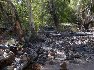 Crescent Moon - Spiritual Area - Stacked Rocks